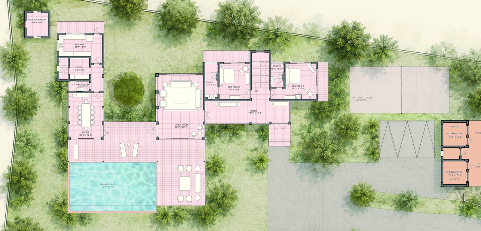 Entrance level floor plan