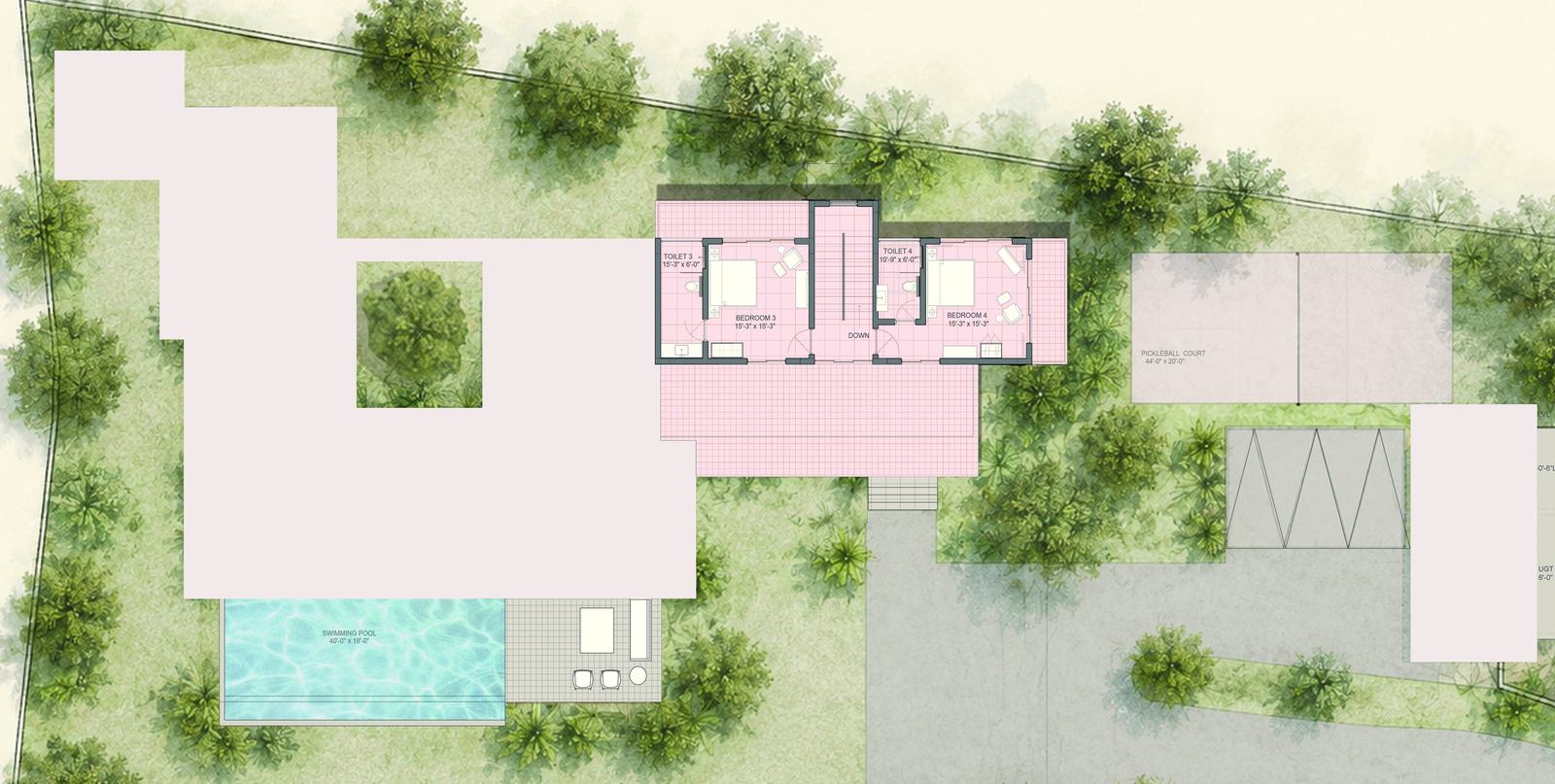 Upper level floor plan