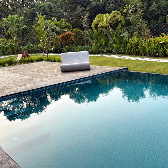 Pool at dusk