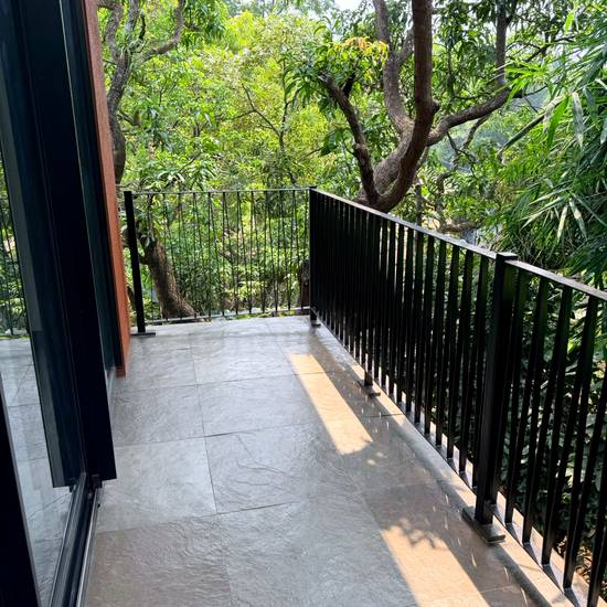 Terrace beside the mango canopy